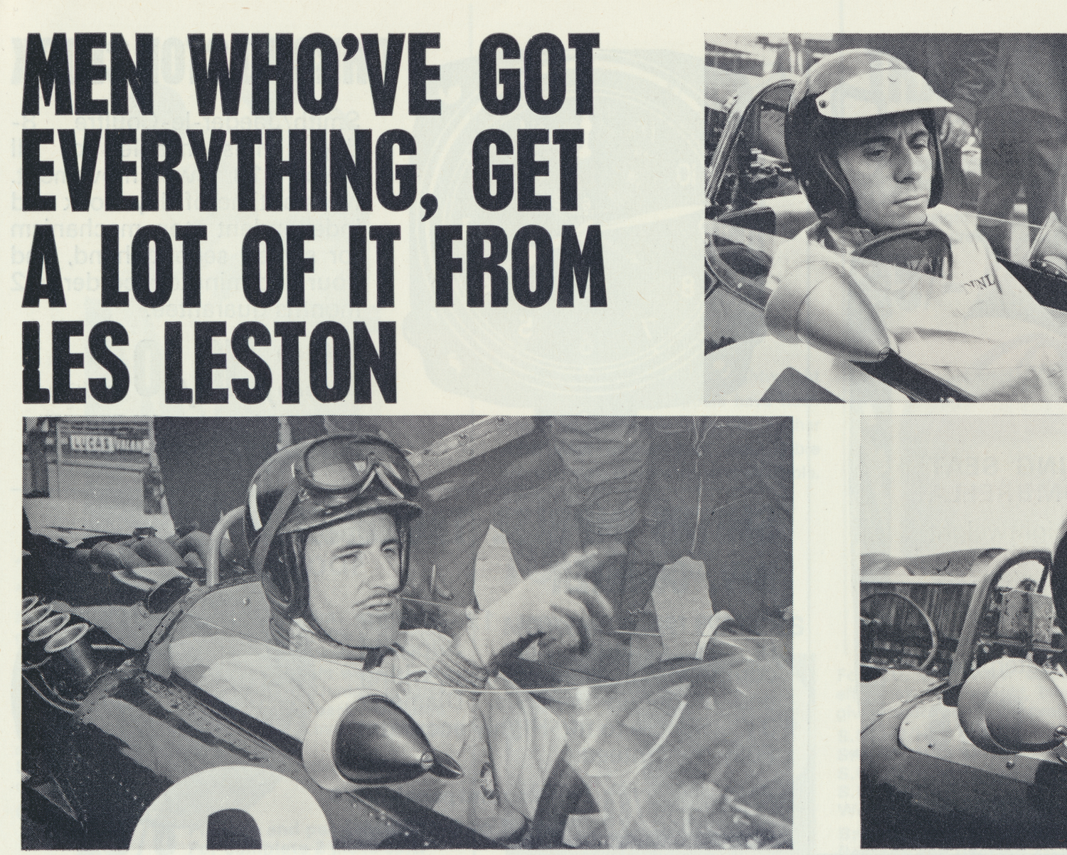 those who;ve got everything get a lot of it from les leston advert catalogue graham hill in les leston overalls 